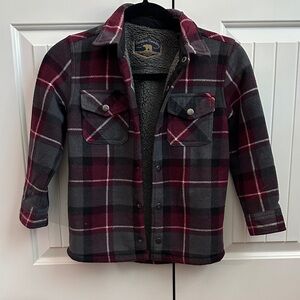 Kids Plaid Sherpa-Lined Shacket